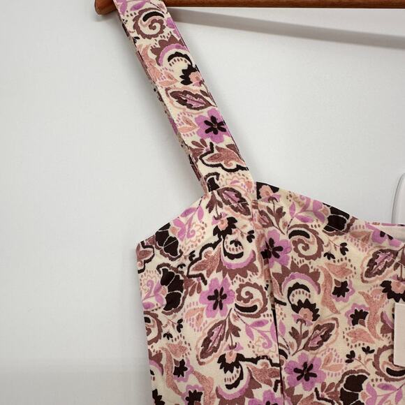 Z SUPPLY x EVEREVE NWT Angel Eyes Toile Floral Print Midi Dress // L - Picture 5 of 16